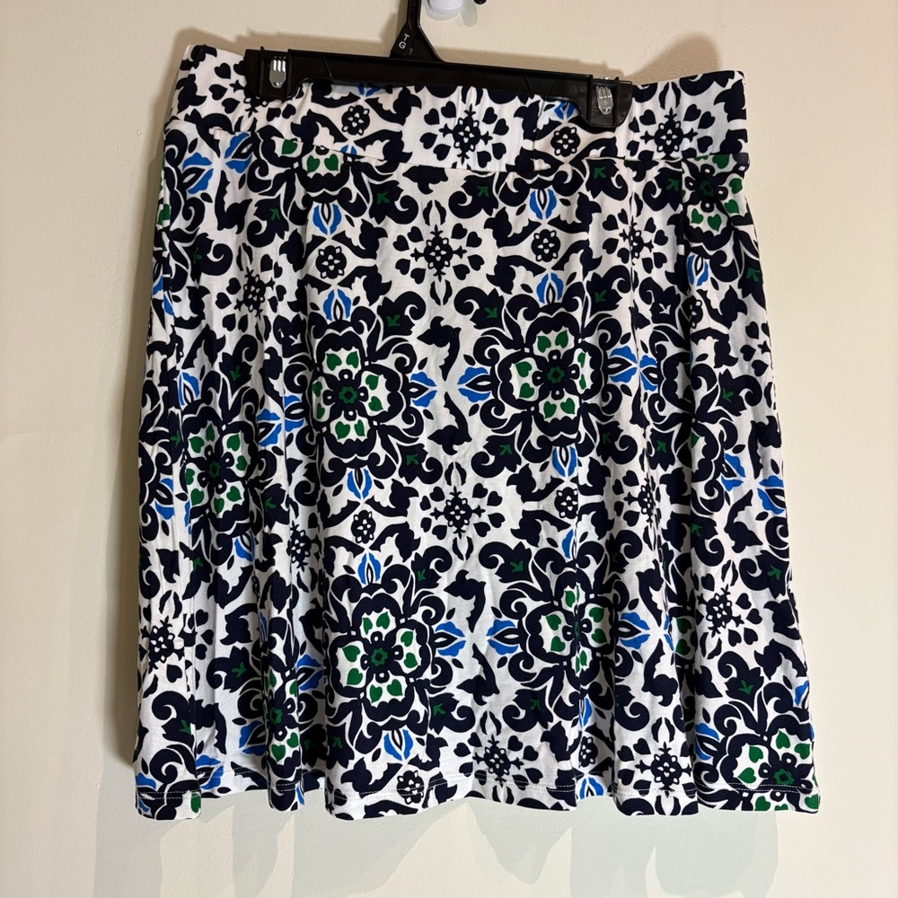 Boden Jersey Wrap Mini Skirt-French Navy, Opulent Pome Size 8 US - Picture 6 of 9